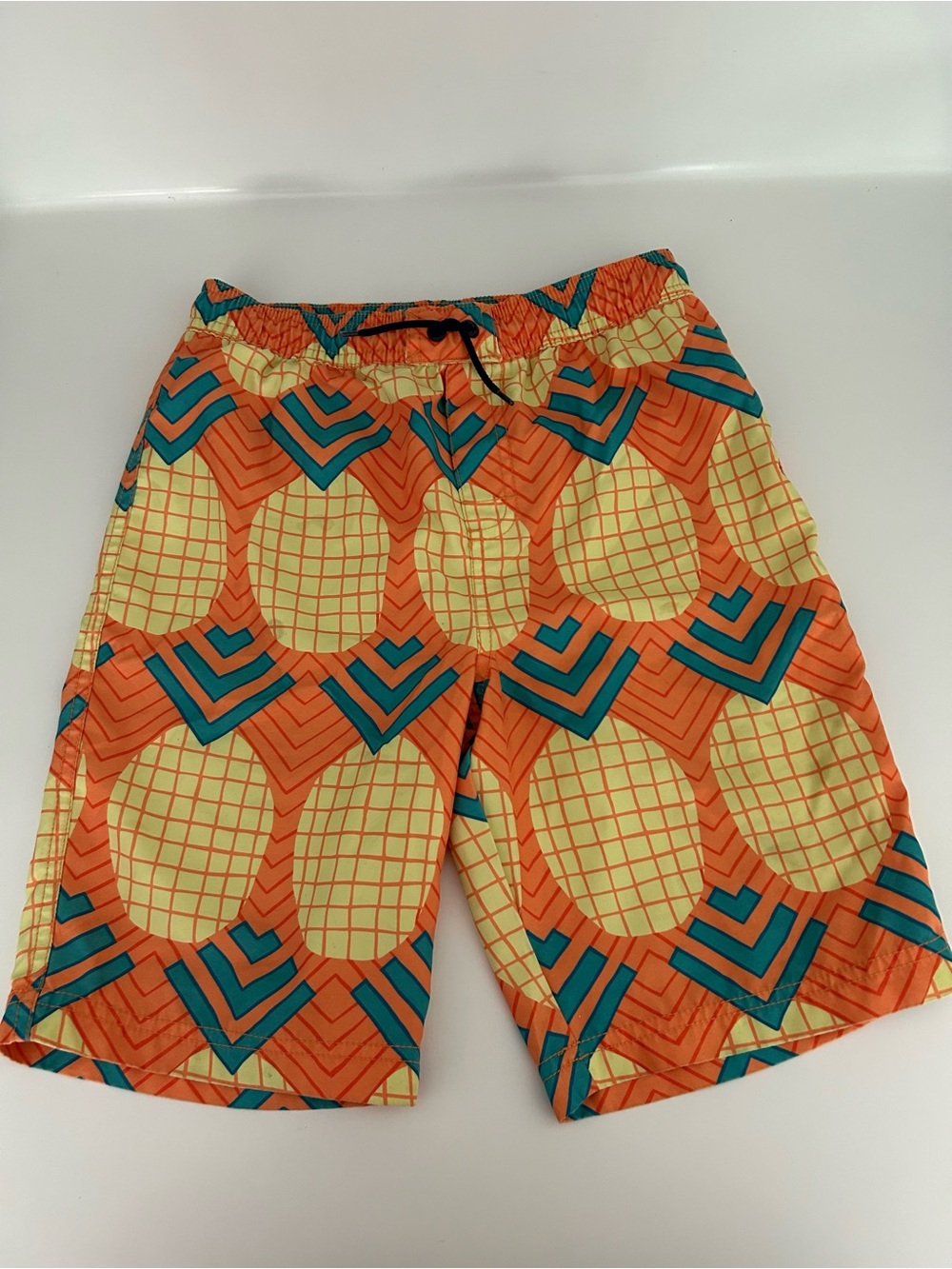 Tea Collection Pineapple Print Swim Trunks Size 10
